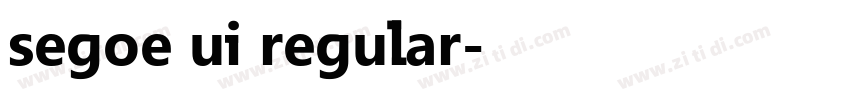 segoe ui regular字体转换